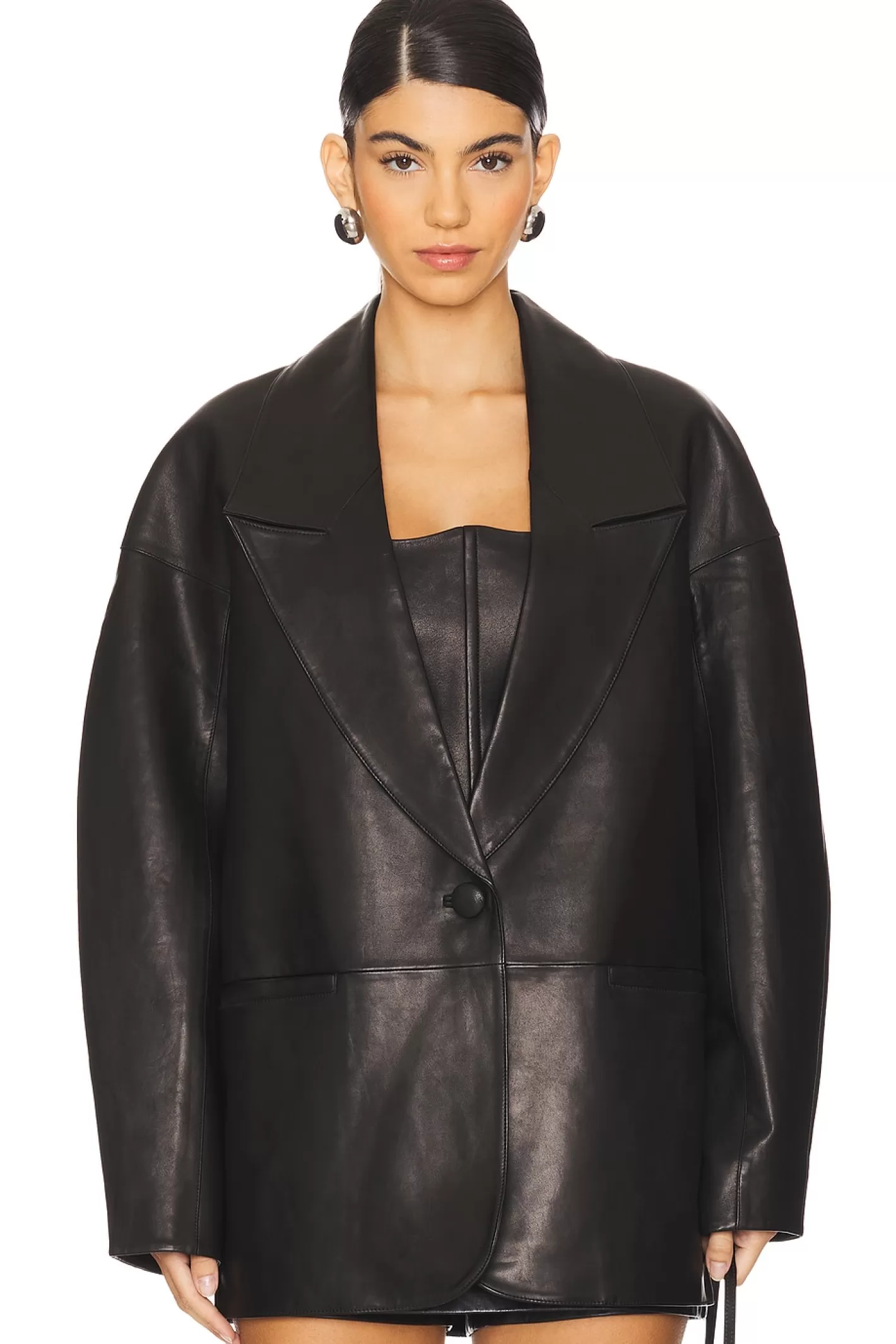 Slouchy Leather Blazer>The Sei Shop