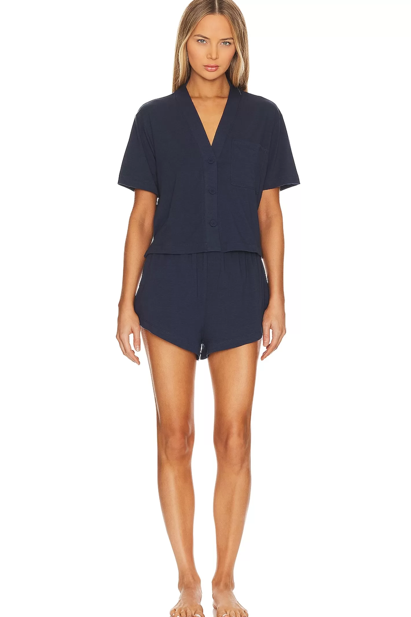 Slumberknit Short Sleeve Short Set>LUNYA Cheap