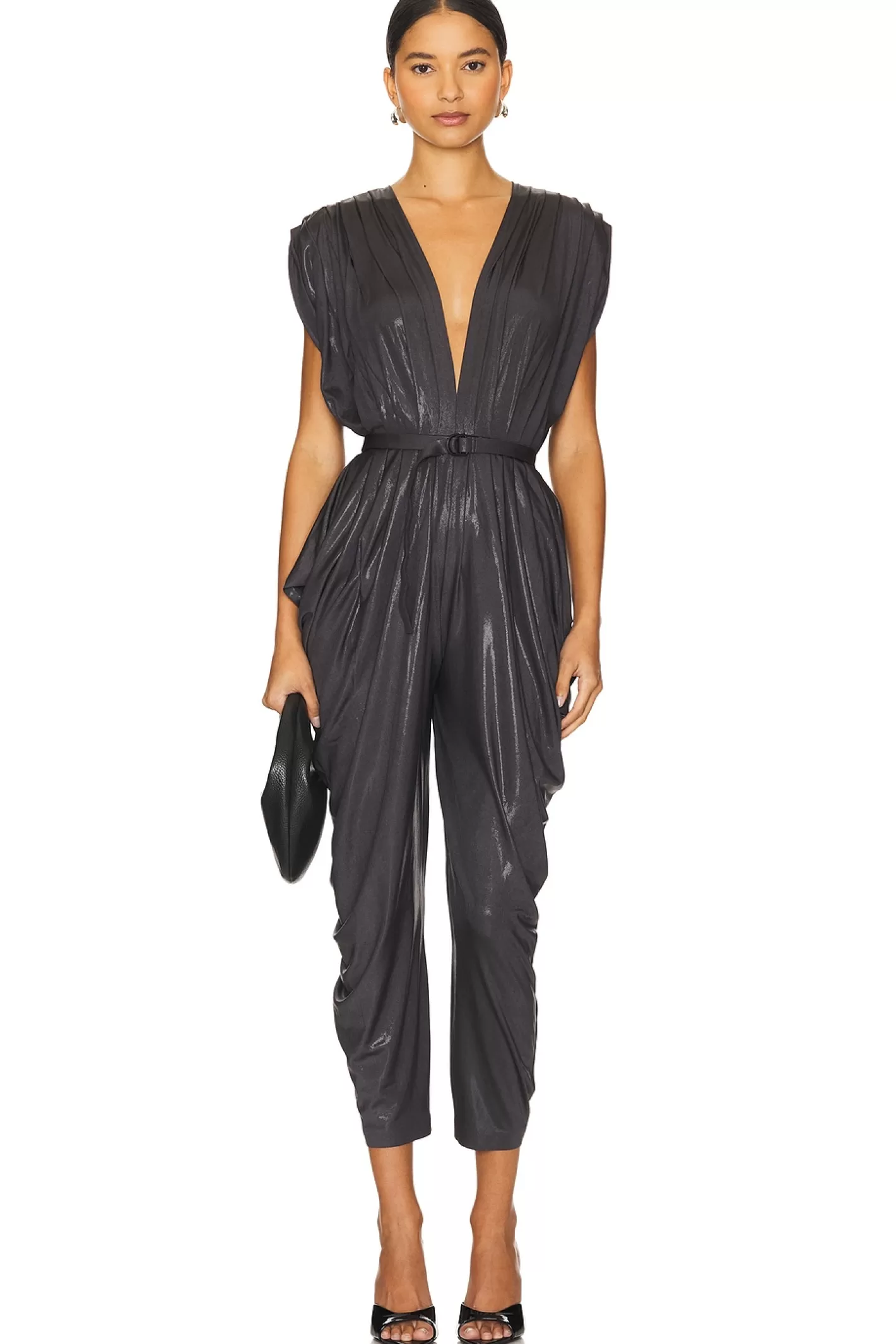 Square Sleeve Waterfall Jumpsuit>Norma Kamali Shop