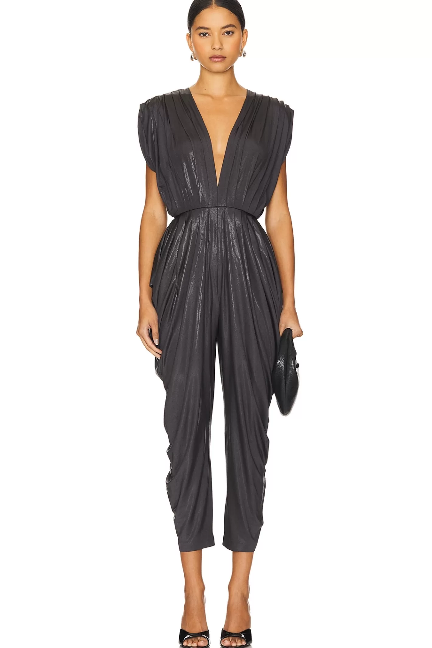 Square Sleeve Waterfall Jumpsuit>Norma Kamali Shop