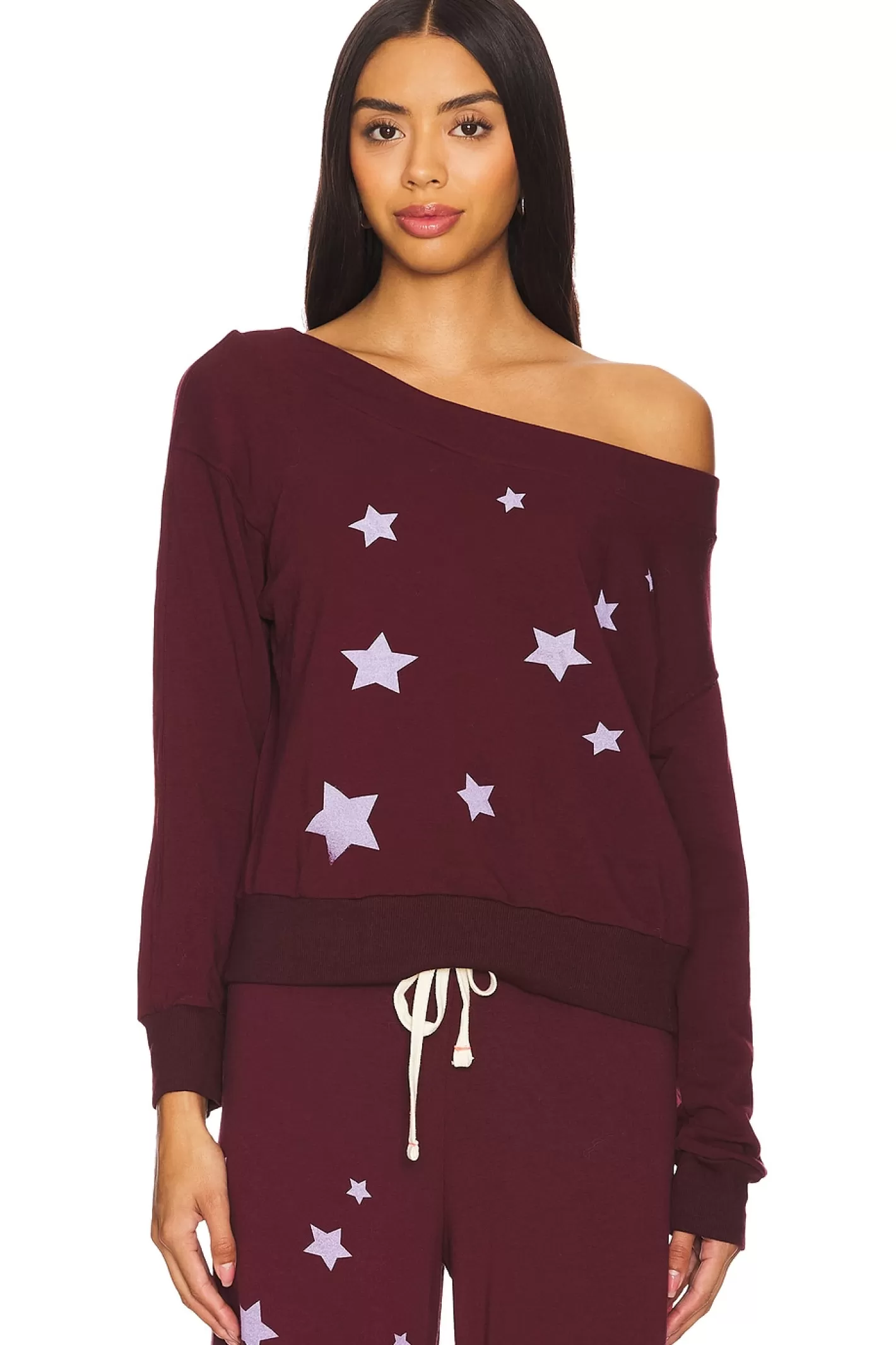 Stars Off Shoulder Sweatshirt>SUNDRY New