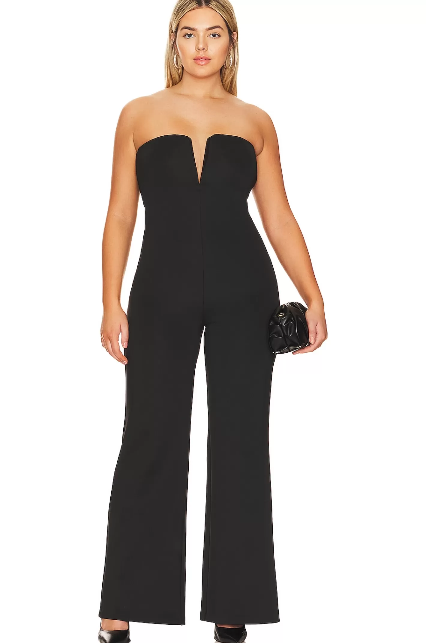 Strapless V Scuba Jumpsuit>Good American Hot