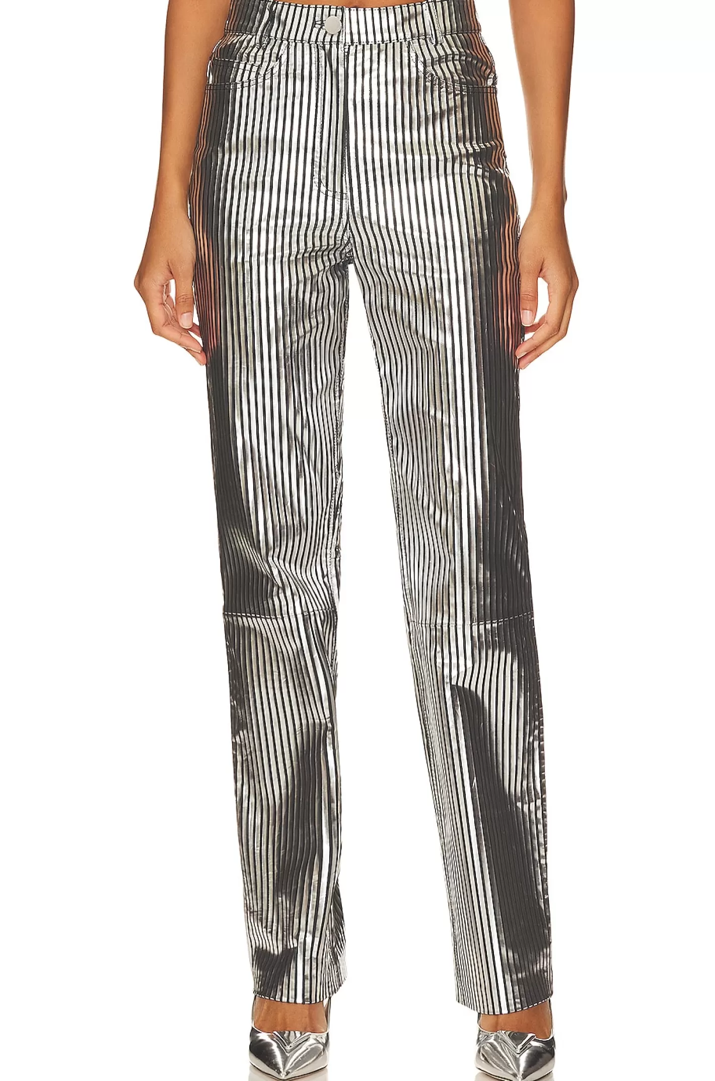 Striped Leather Pants>REMAIN Best Sale