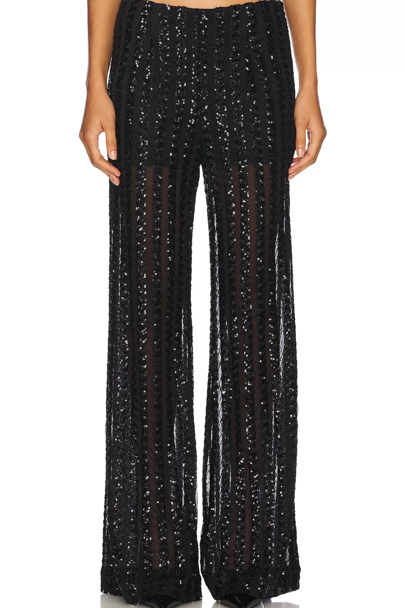 Striped Sequin Trousers>SANS FAFF Hot