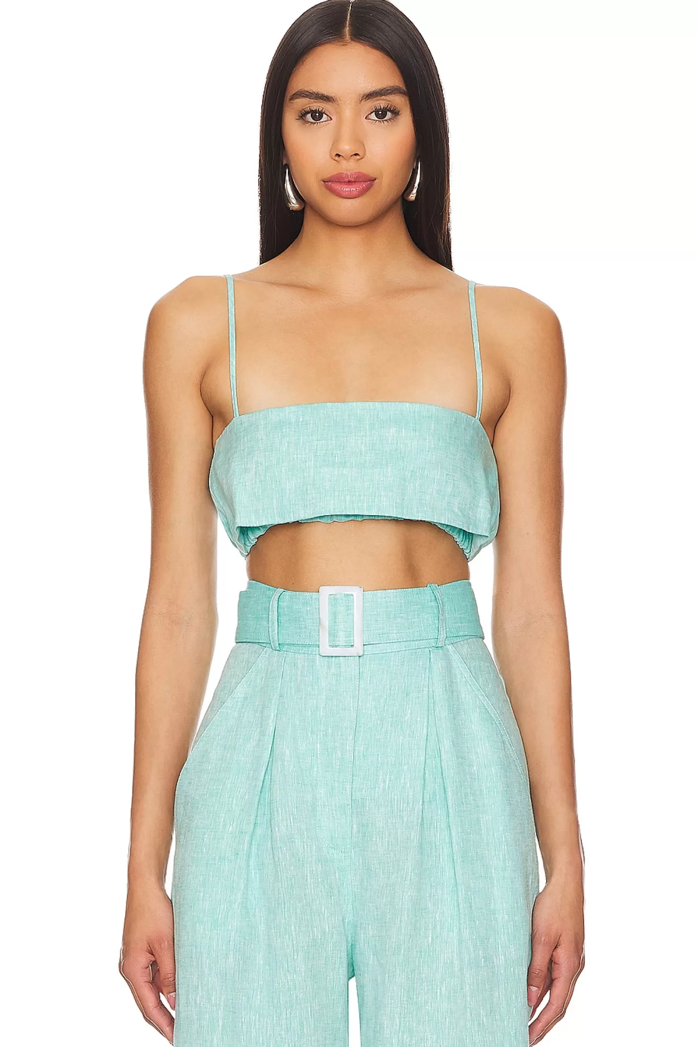 Structured Bandeau Crop Top>MATTHEW BRUCH Store