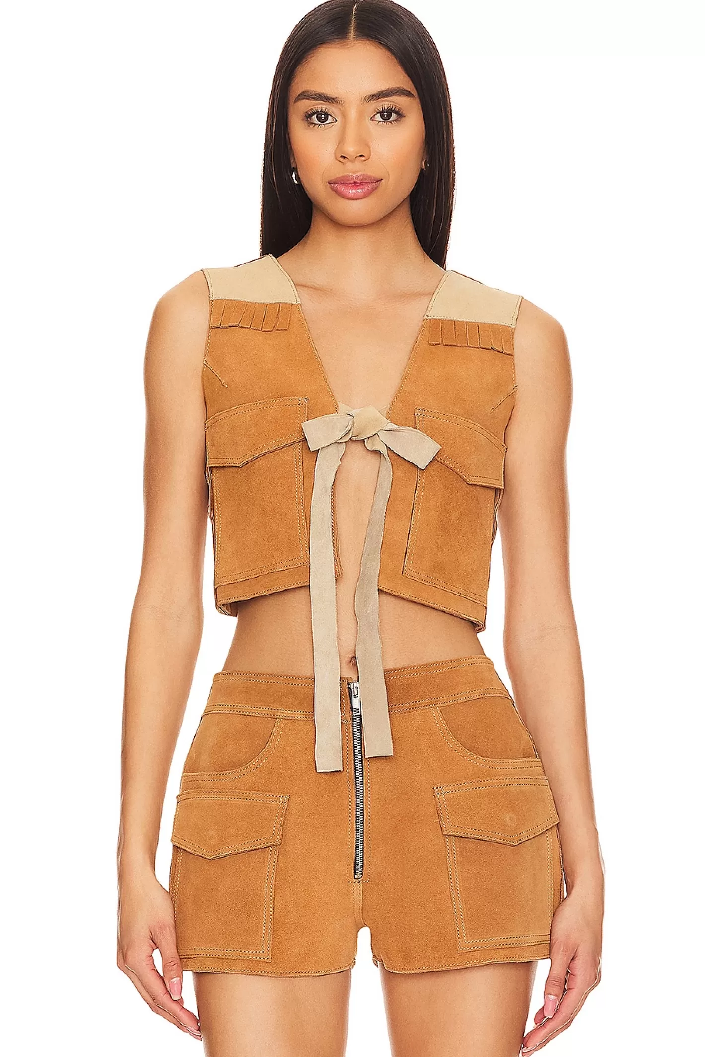 Sugar Suede Vest>Understated Leather Cheap