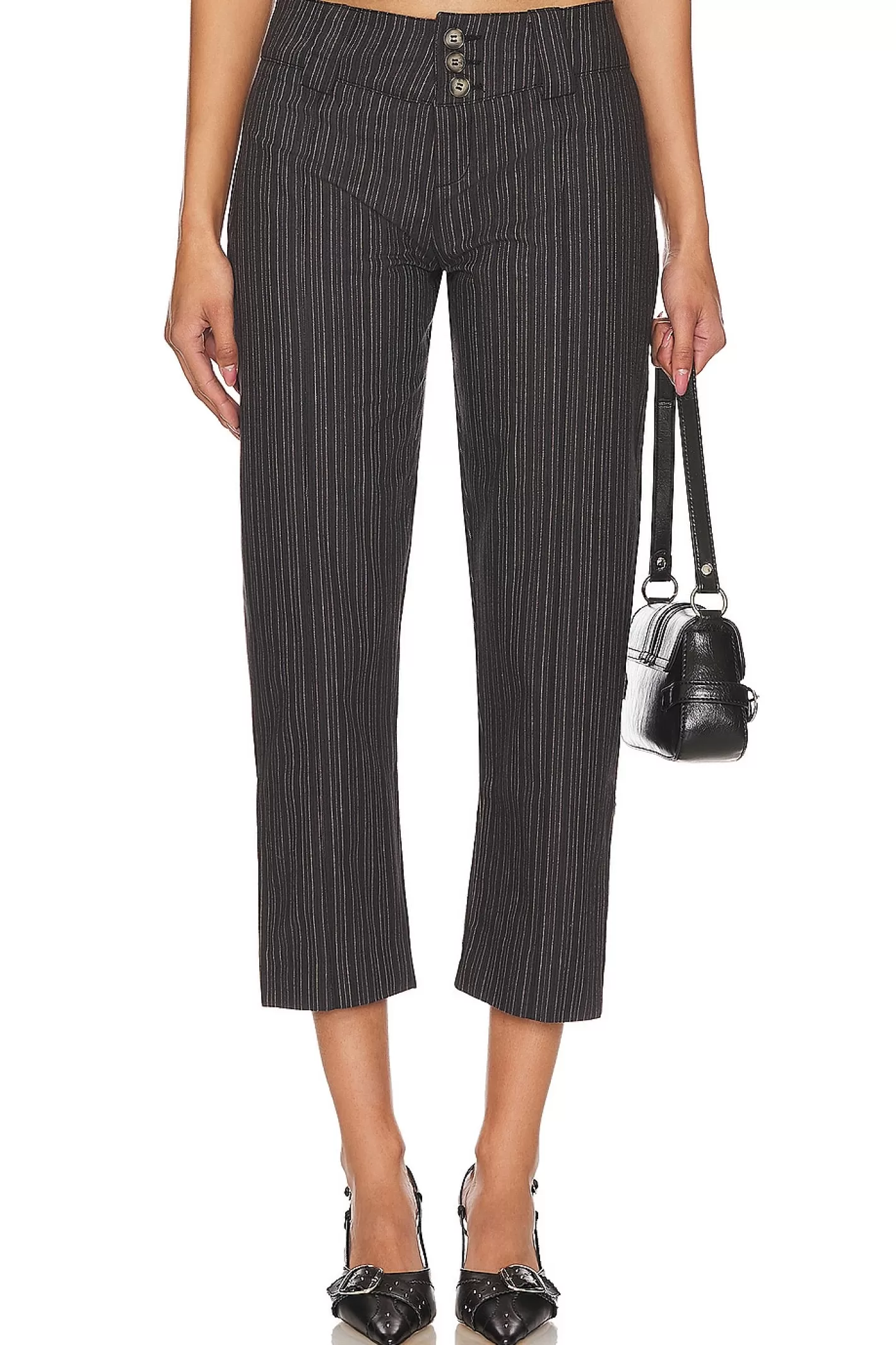 Tailored 3/4 Stripe Button Trousers>Jaded London Cheap