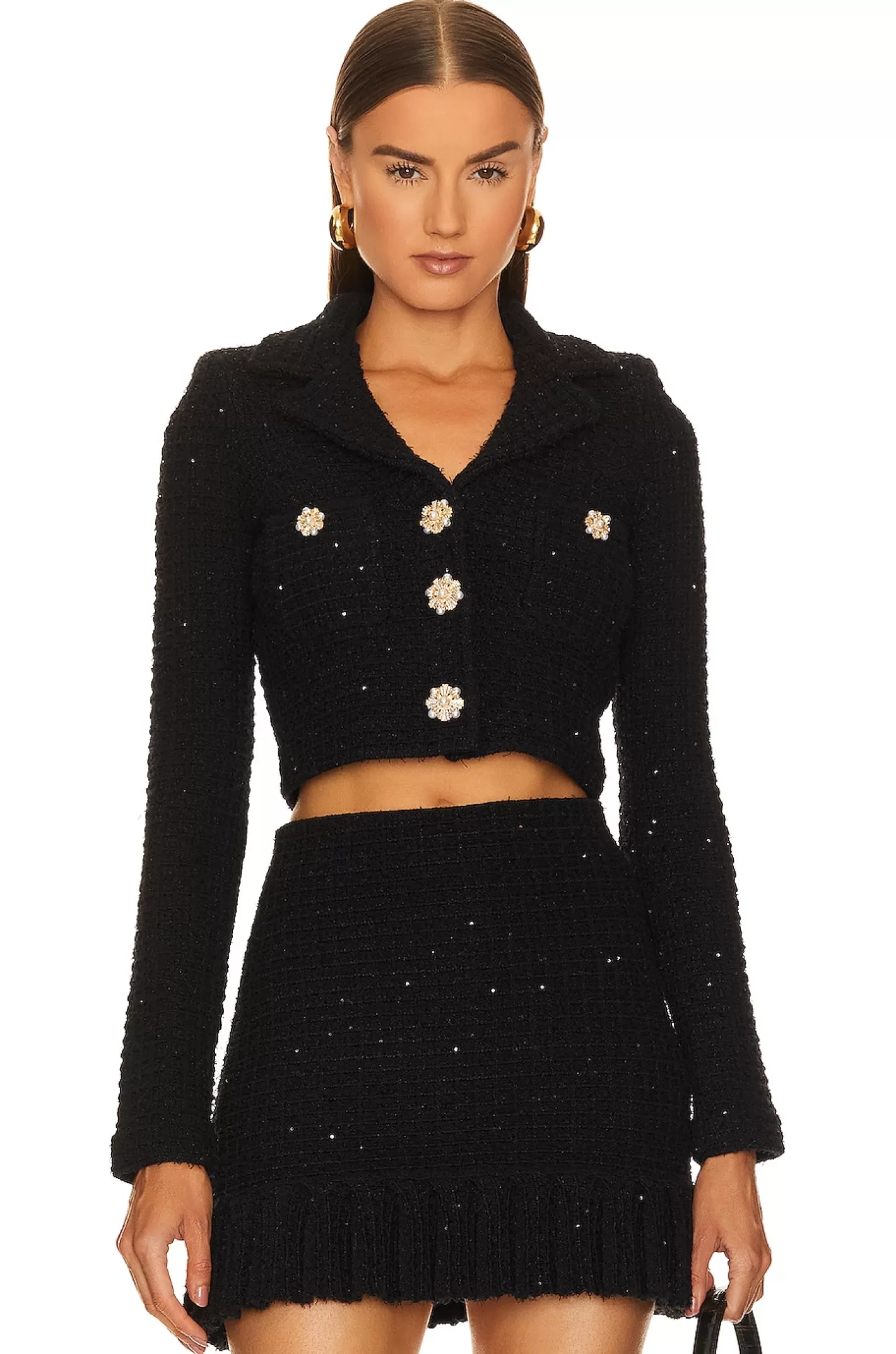 Textured Knit Jacket>self-portrait Shop