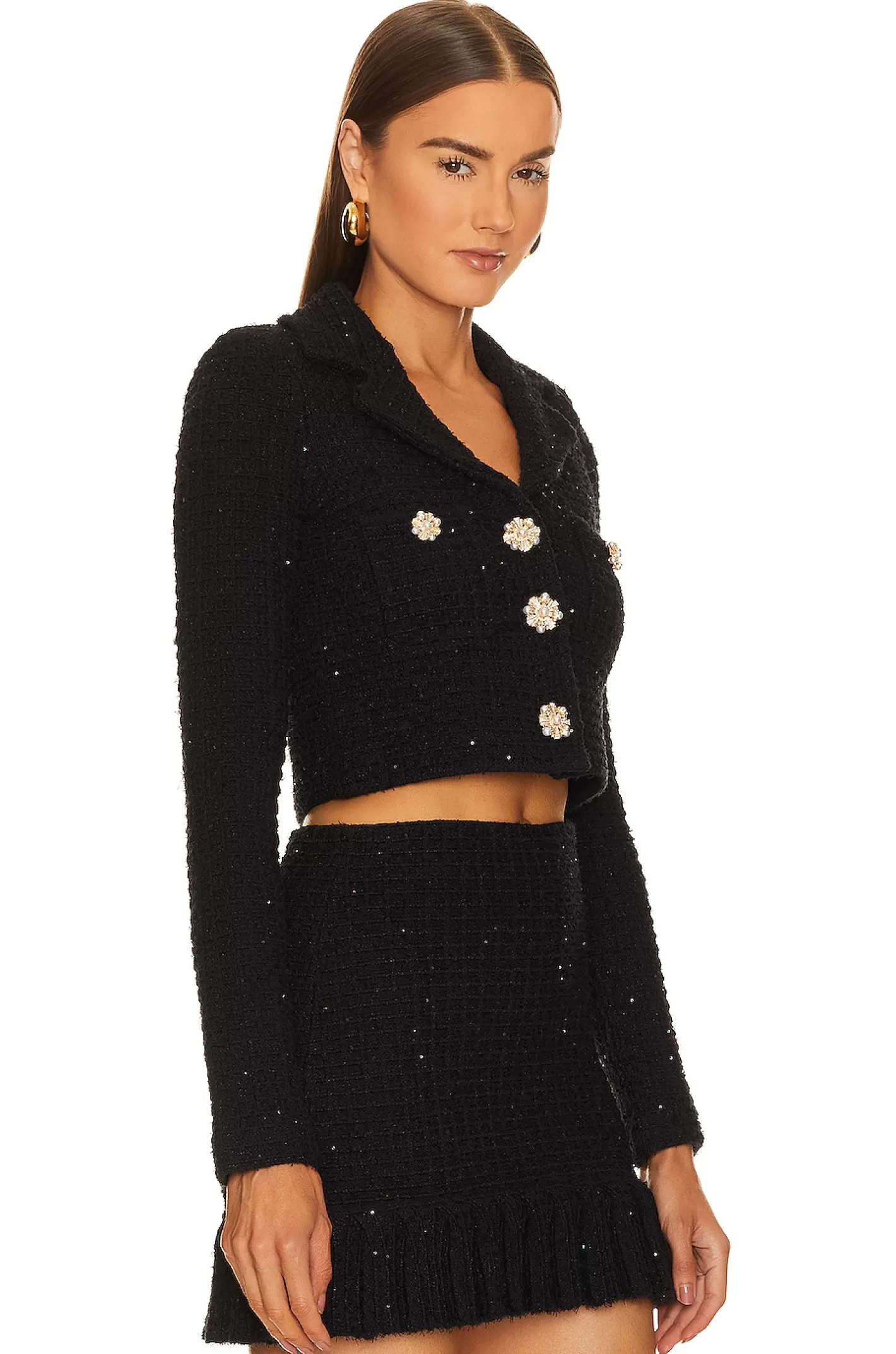 Textured Knit Jacket>self-portrait Shop