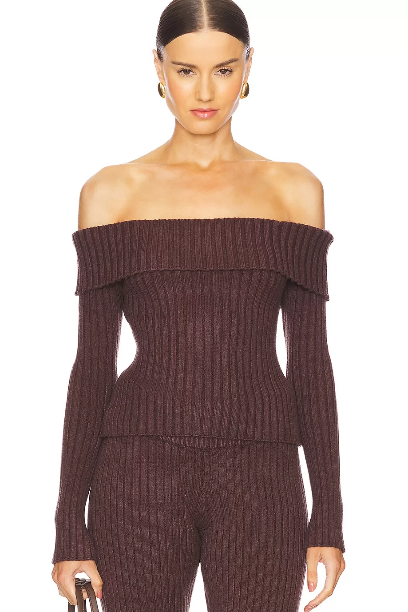 Thalia Rib Off The Shoulder Sweater>GUIZIO Online