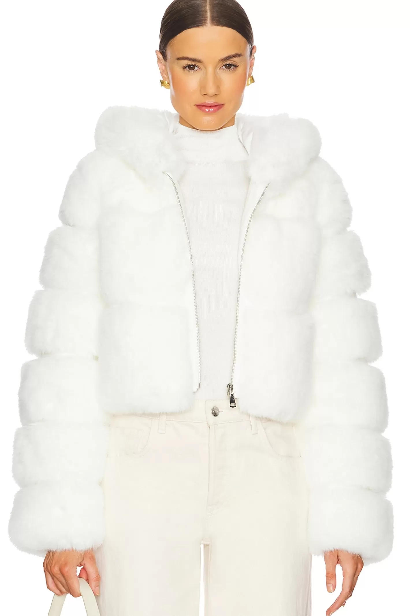 The Lina Faux Fur Jacket>Adrienne Landau Store