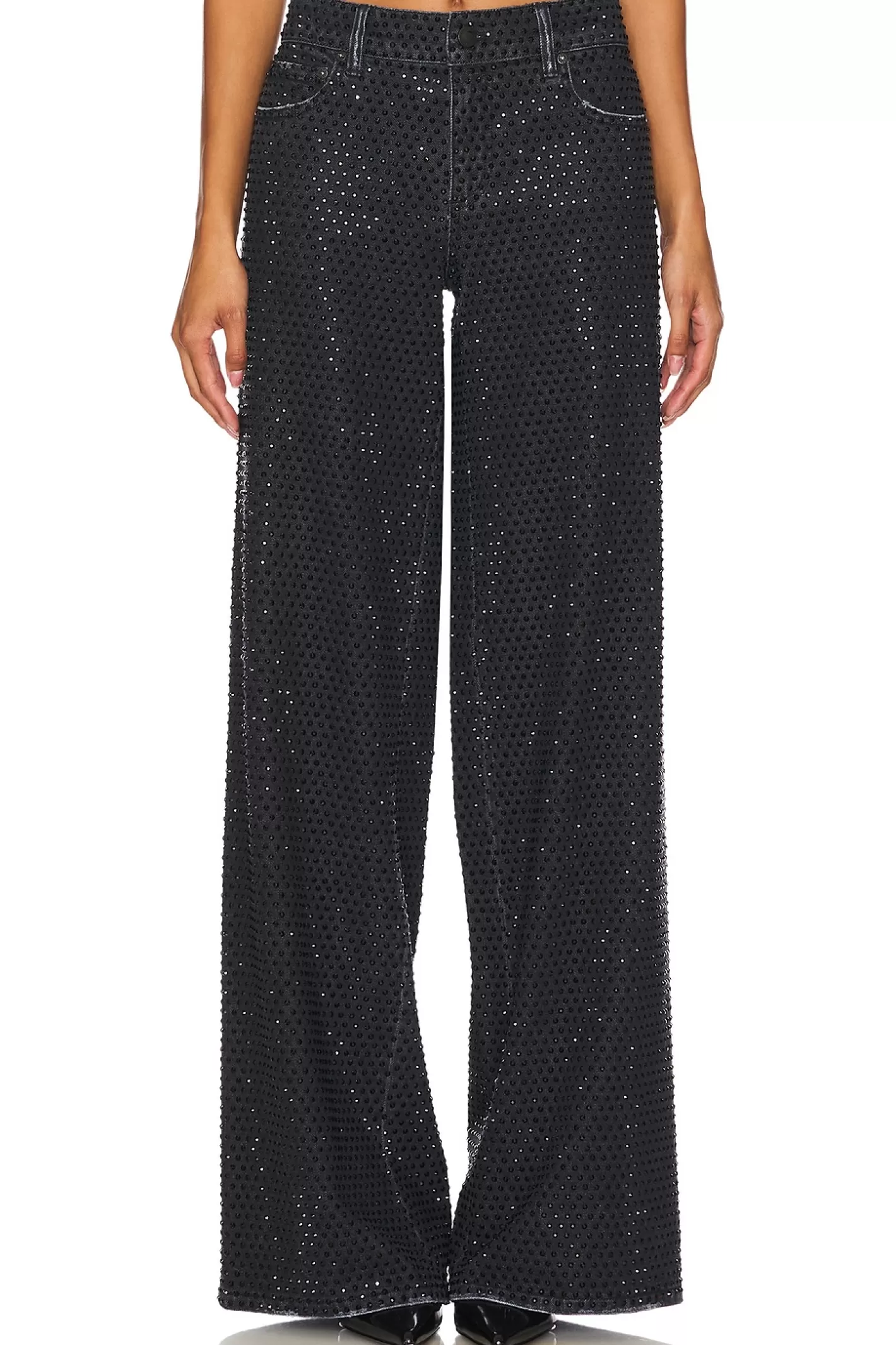 Trish Embellished Baggy Jean>Alice + Olivia Fashion