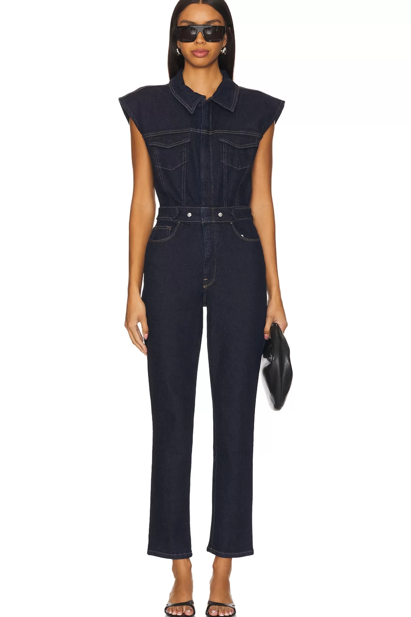 Trucker Jumpsuit>Good American Flash Sale