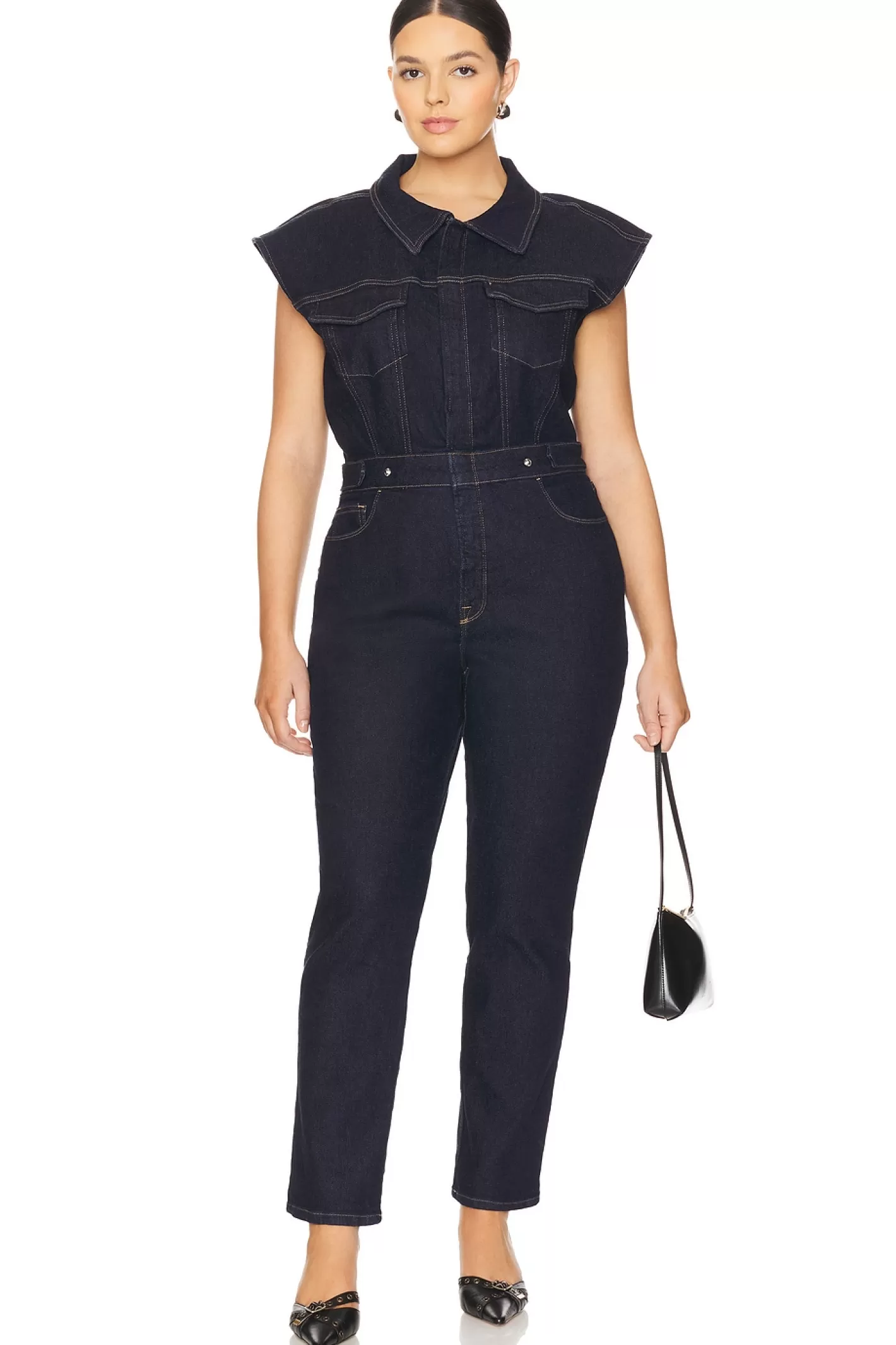 Trucker Jumpsuit>Good American Flash Sale