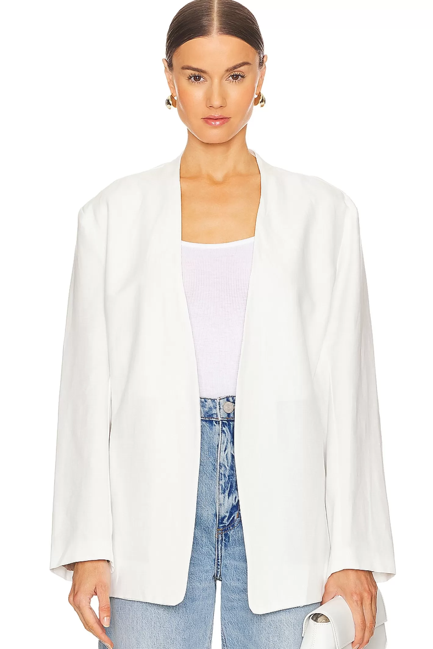 Twill Relaxed Blazer>Enza Costa Fashion