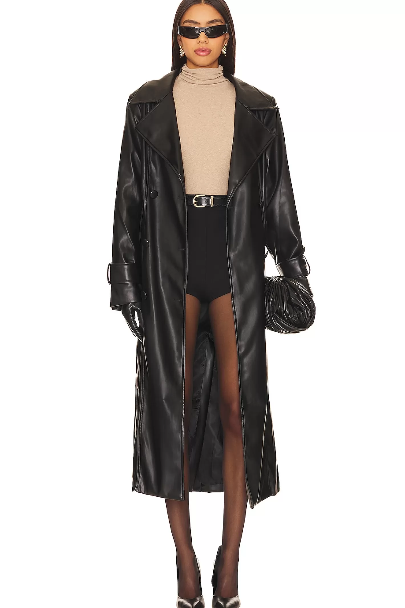 Tyra Faux Leather Trench>SNDYS Outlet