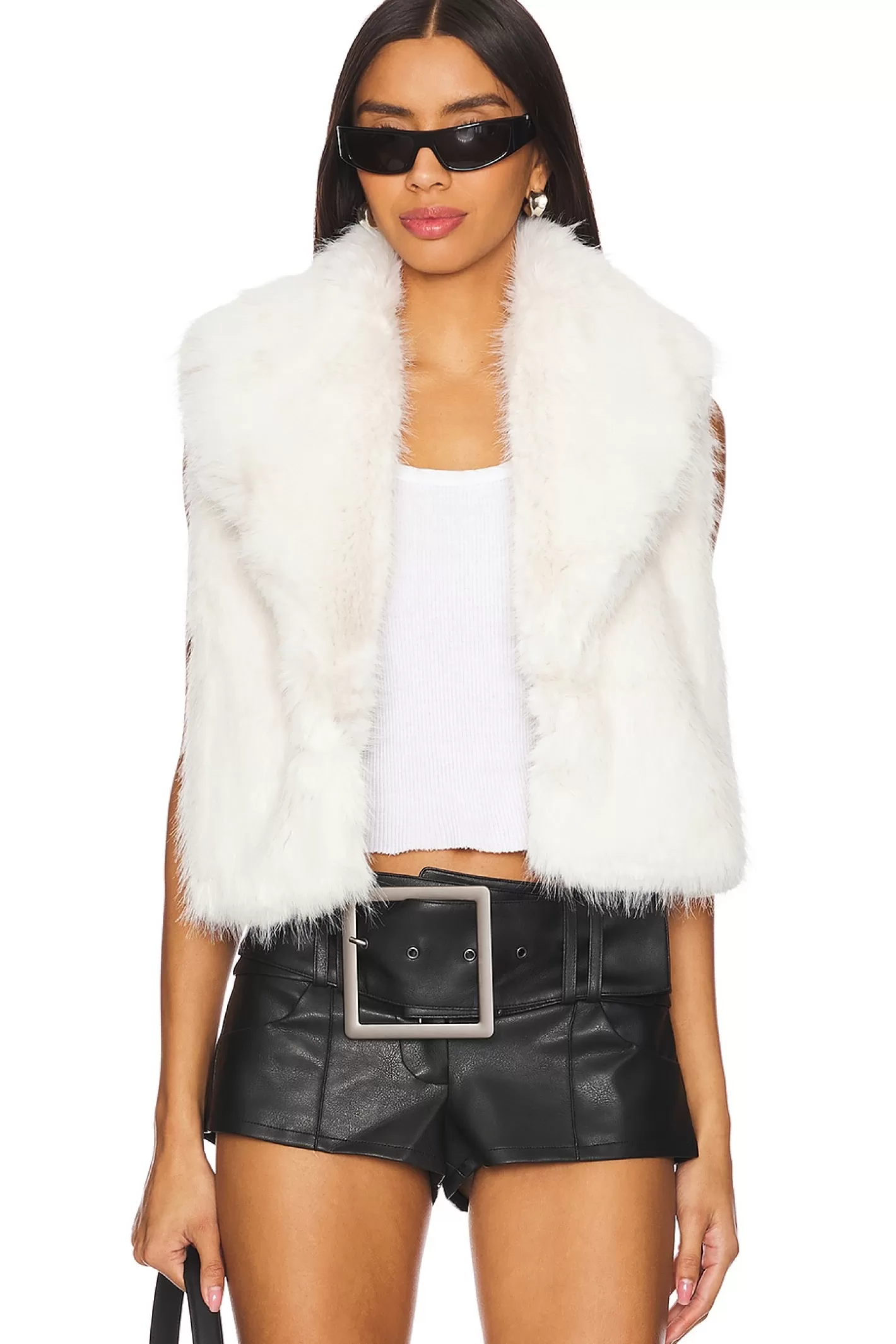 Vanessa Faux Fur Vest>SAM. Cheap