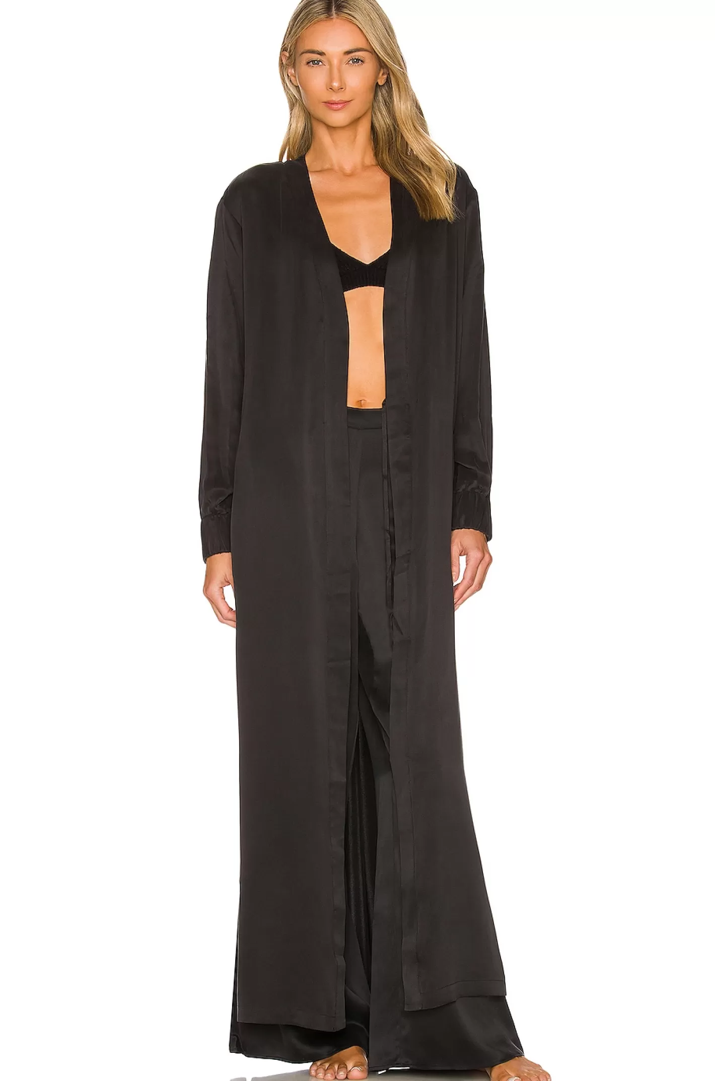 Washable Silk Long Robe>LUNYA Fashion