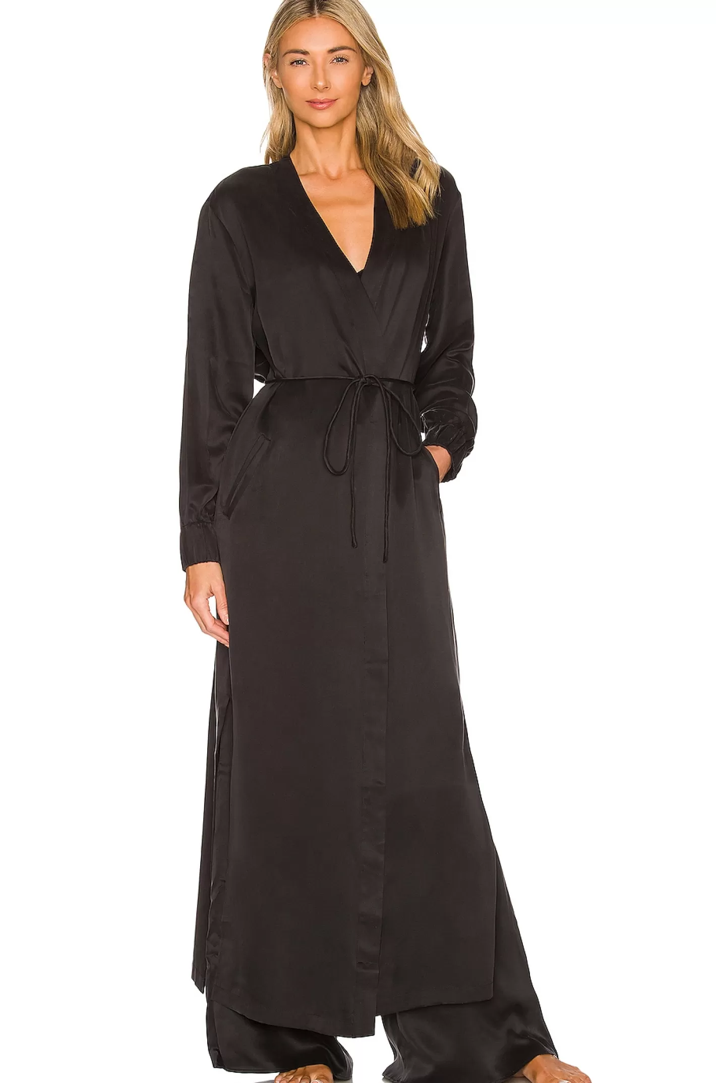 Washable Silk Long Robe>LUNYA Fashion