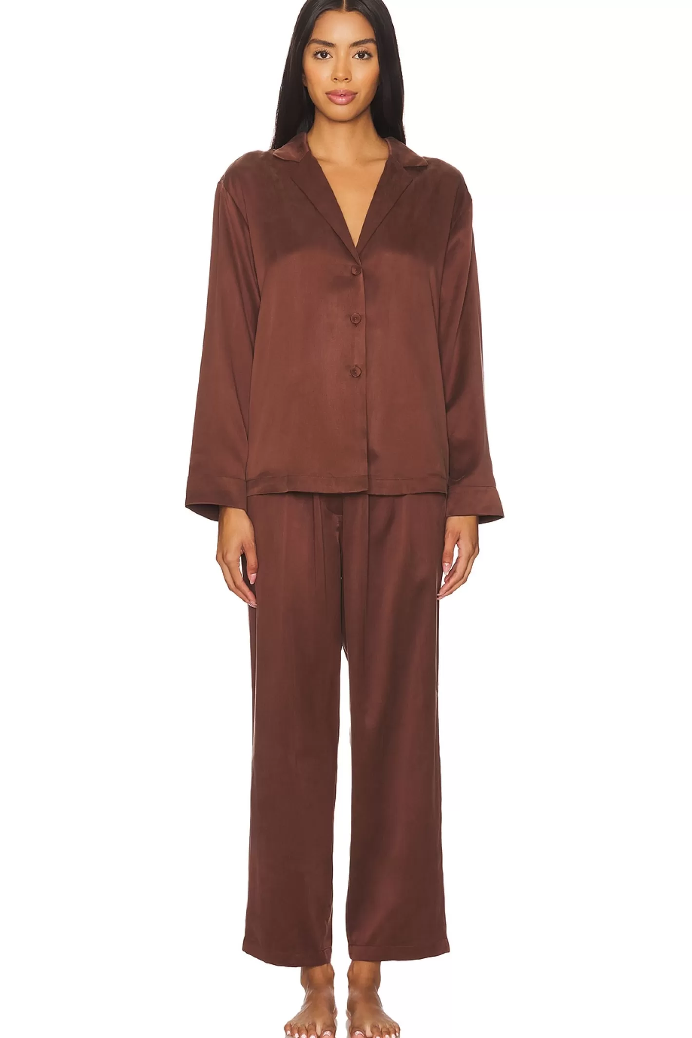 Washable Silk Long Sleeve Pant Set>LUNYA Outlet