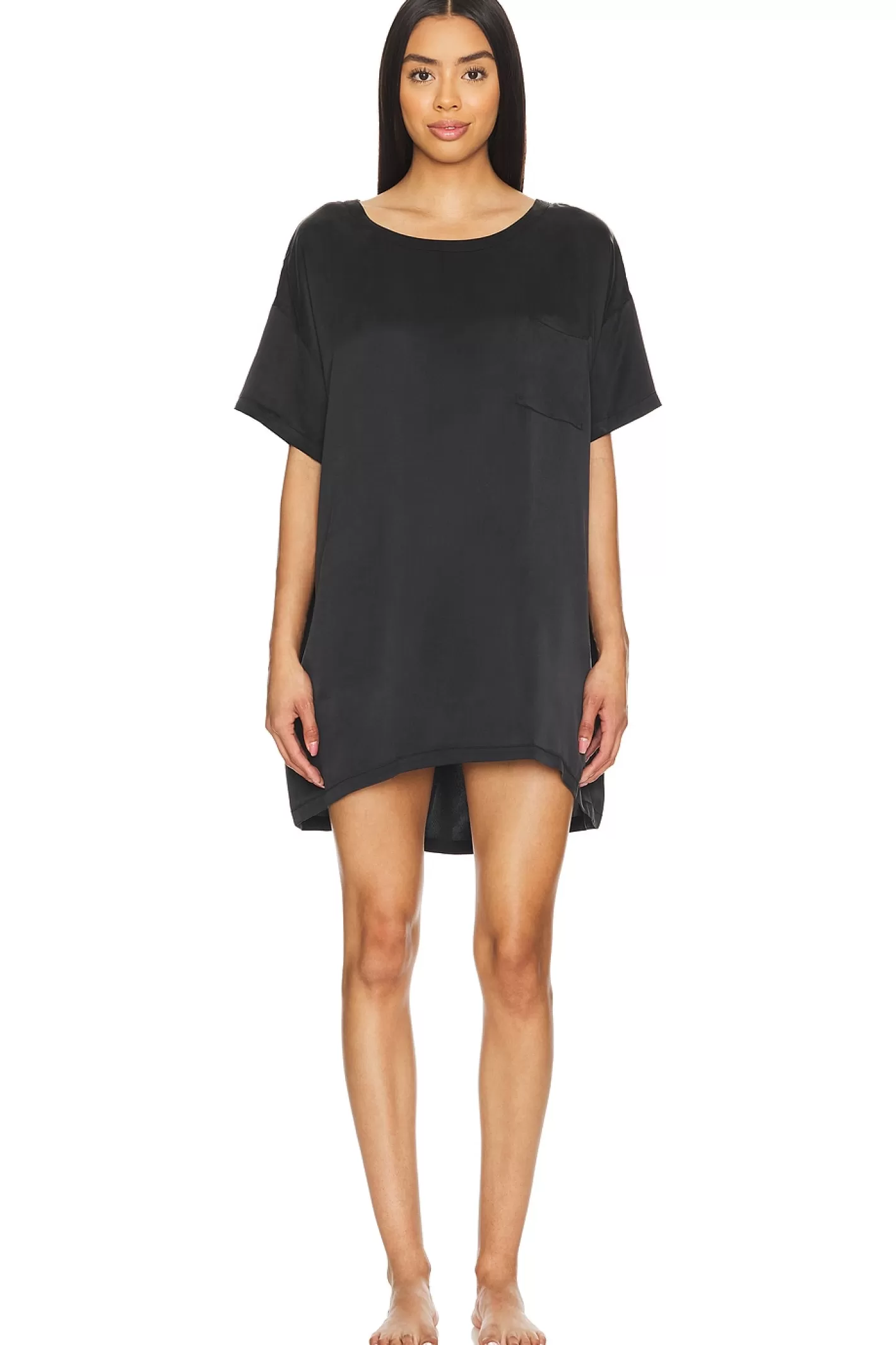 Washable Silk Oversized Sleep Tee>LUNYA Best