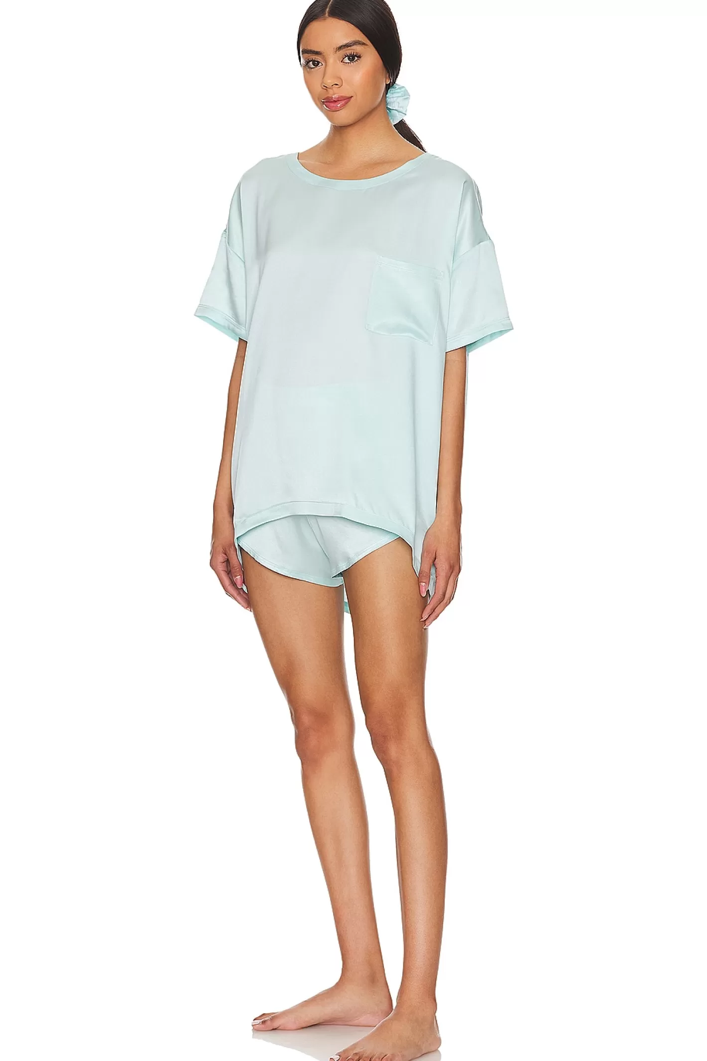 Washable Silk Tee Set & Washable Silk Scrunchie>LUNYA Cheap