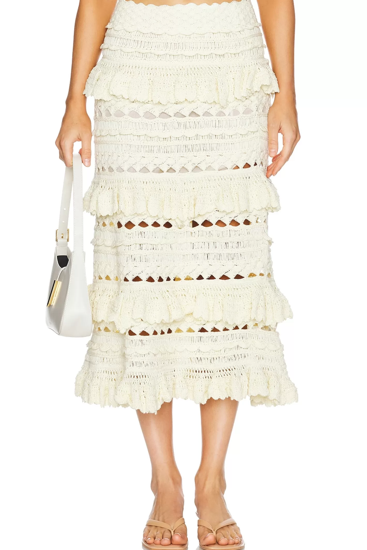 Waverly Crochet Midi Skirt>Zimmermann Shop