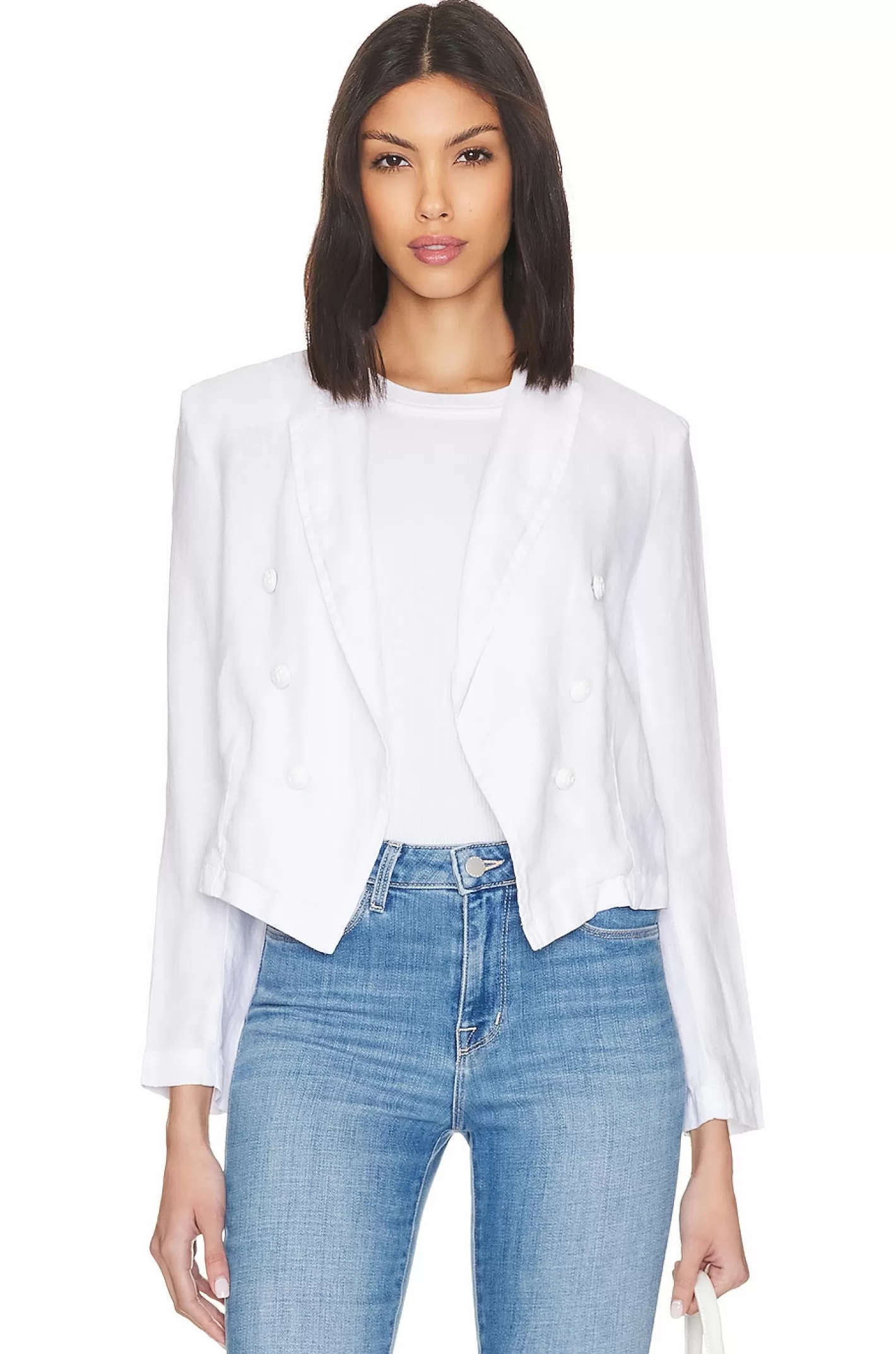 Wayne Crop Double Breasted Jacket>L'AGENCE Best Sale