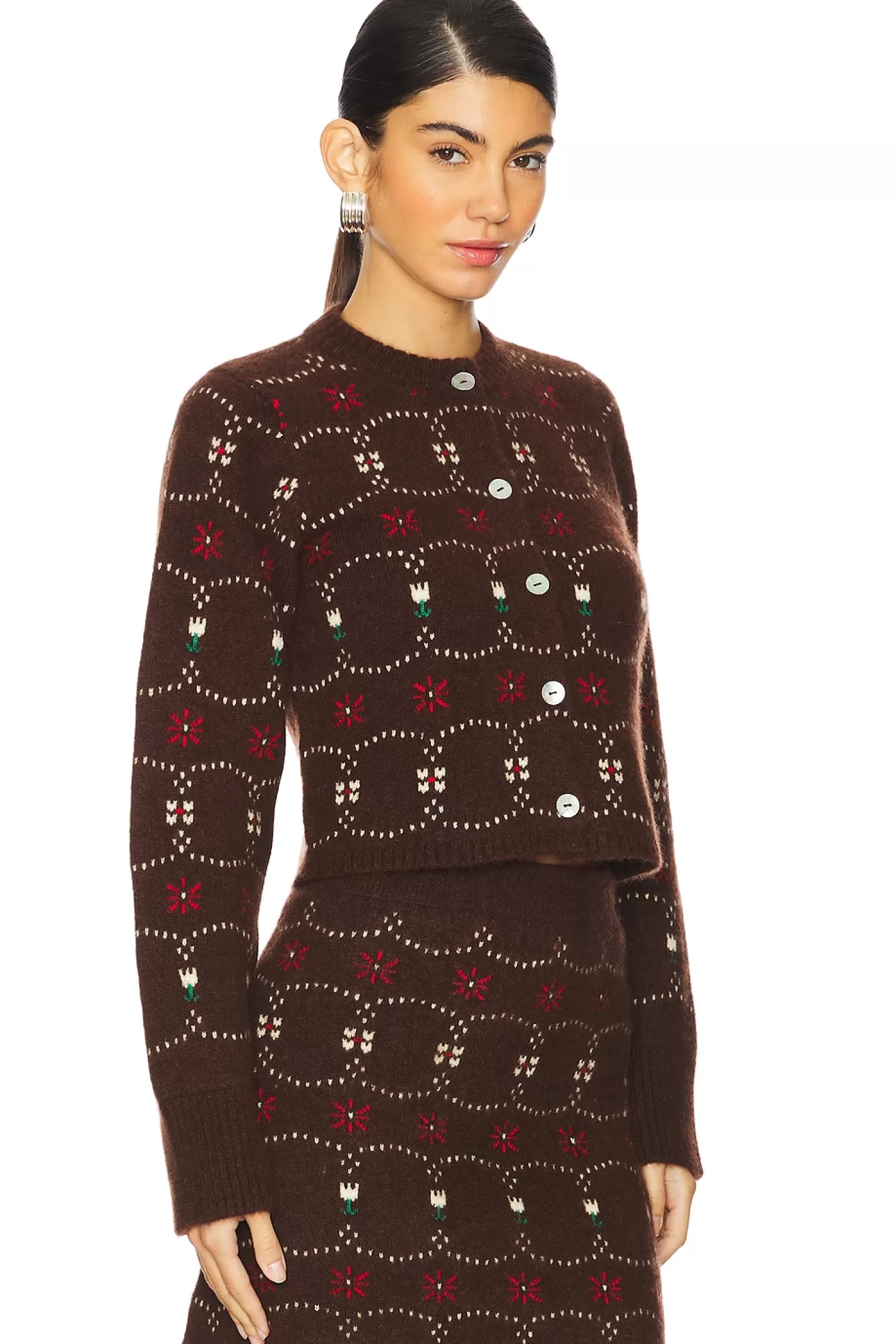 Western Fair Isle Cashmere Cardigan>Calle Del Mar Clearance