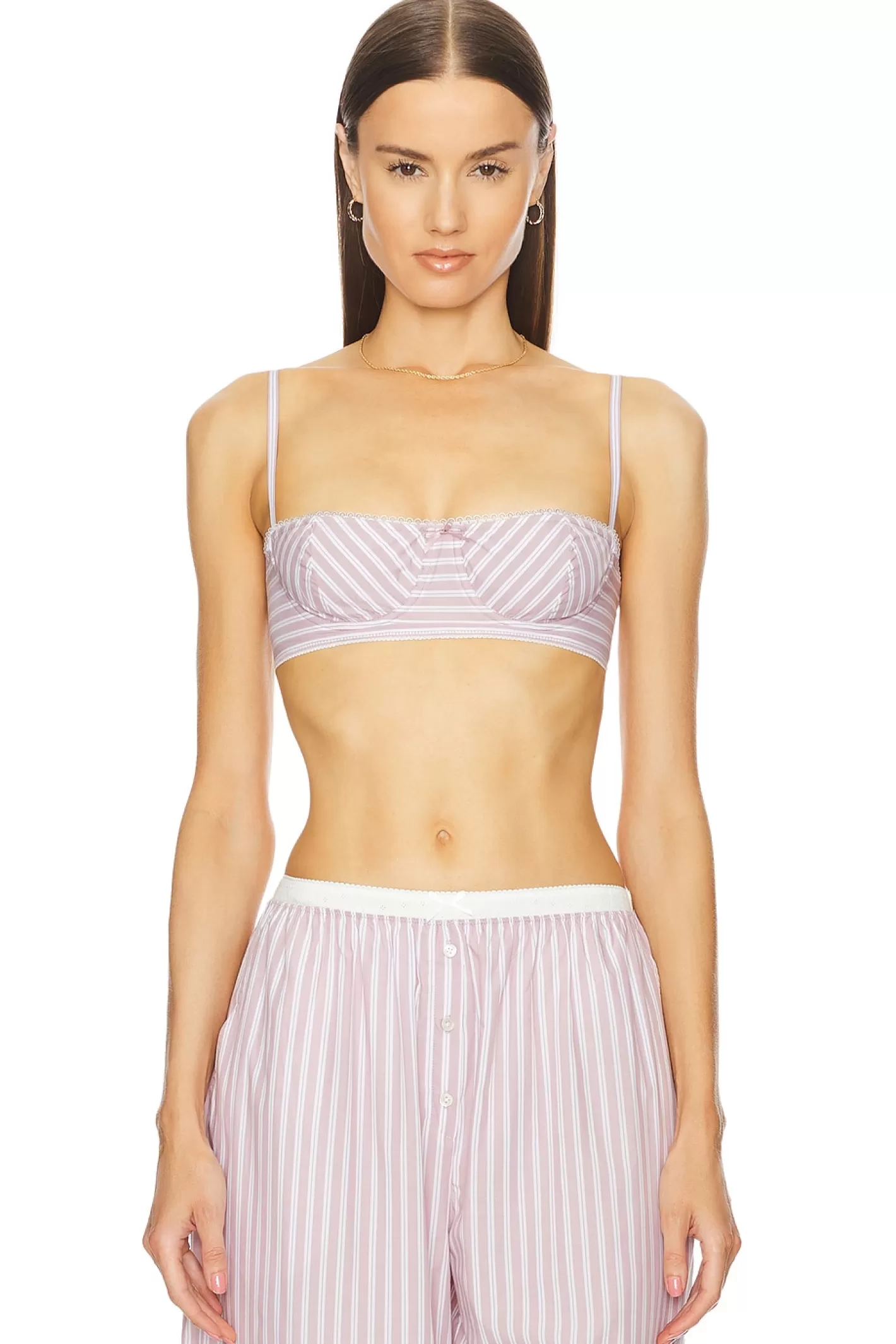 Wide Stripe Poplin Bra>Helsa Flash Sale