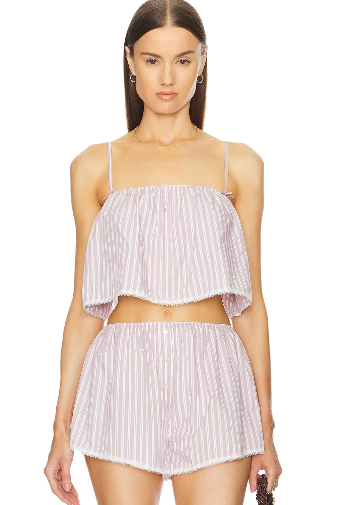 Wide Stripe Poplin Camisole>Helsa Best Sale