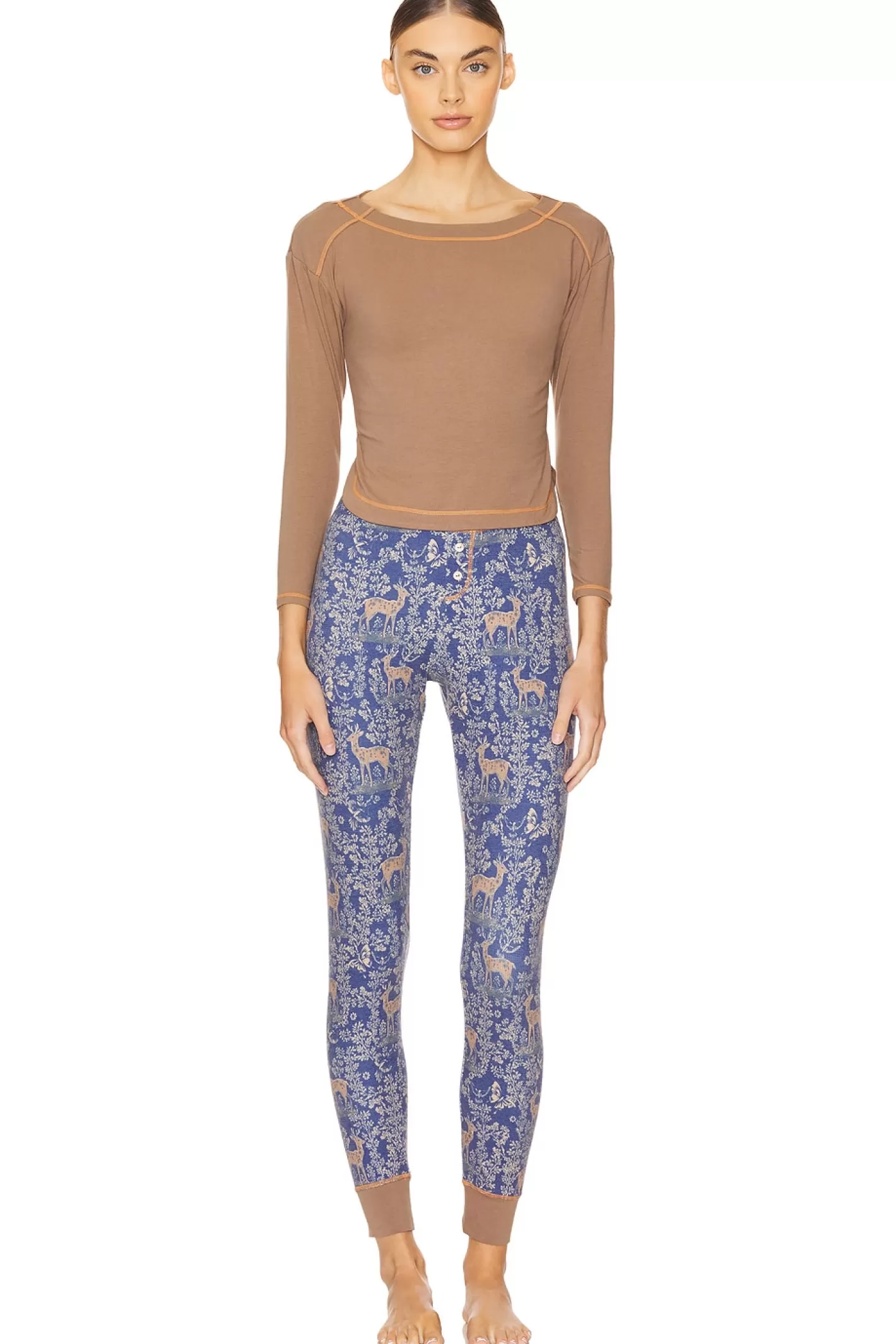 x Intimately FP Chill Evening Pj Set In Night Sky Combo>Free People Hot