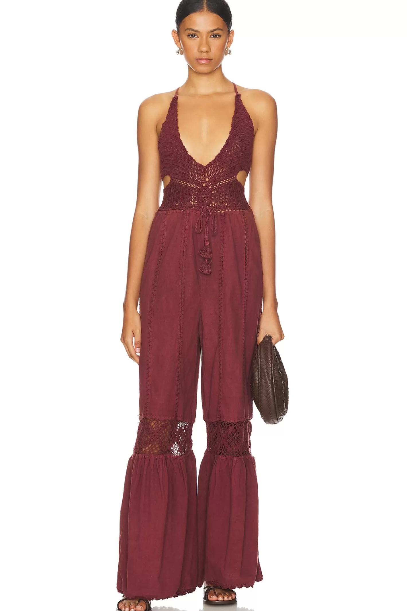 x REVOLVE Freya Crochet One Piece Jumpsuit>Free People Clearance