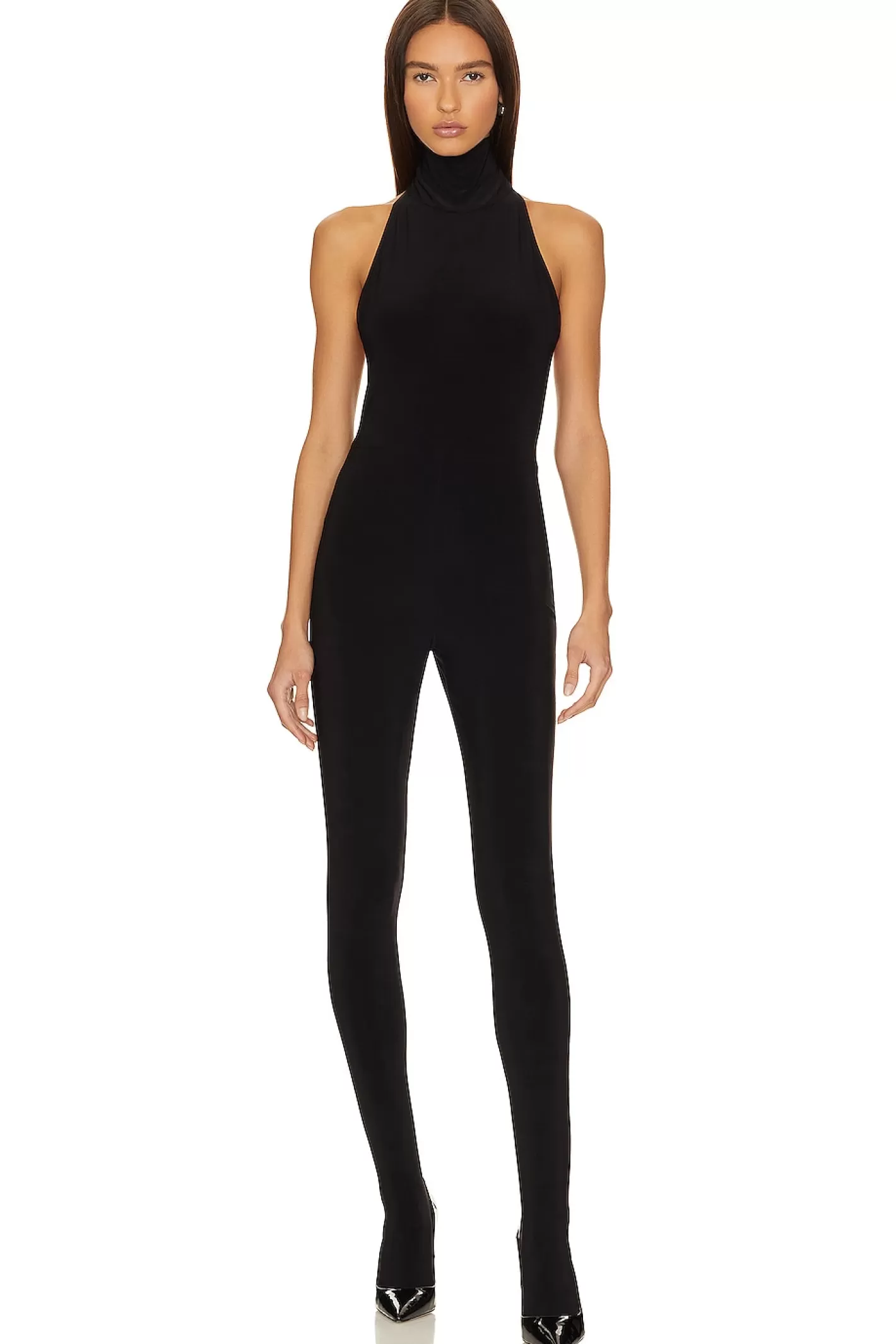 X Revolve Halter Turtle Catsuit With Footsie>Norma Kamali Hot