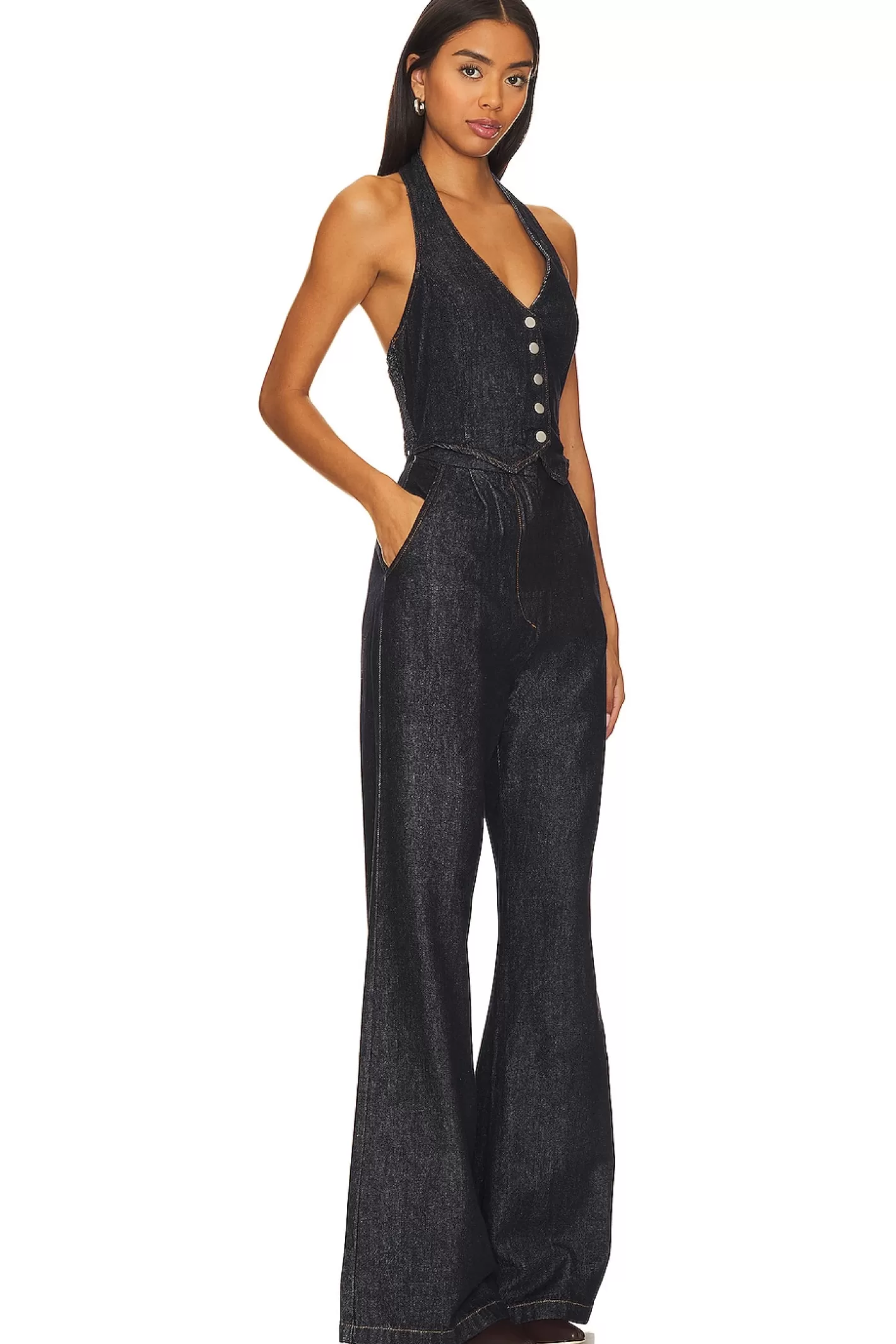 X Revolve Isadore Denim Jumpsuit>Amanda Uprichard Sale