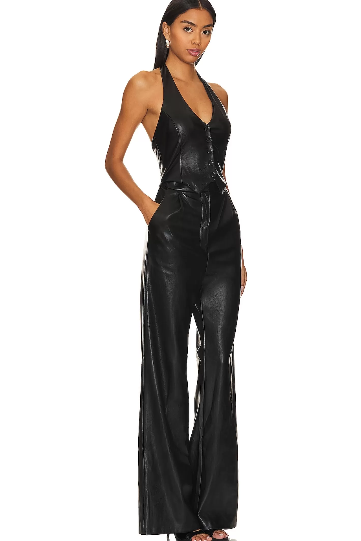 X Revolve Isadore Faux Leather Jumpsuit>Amanda Uprichard Clearance