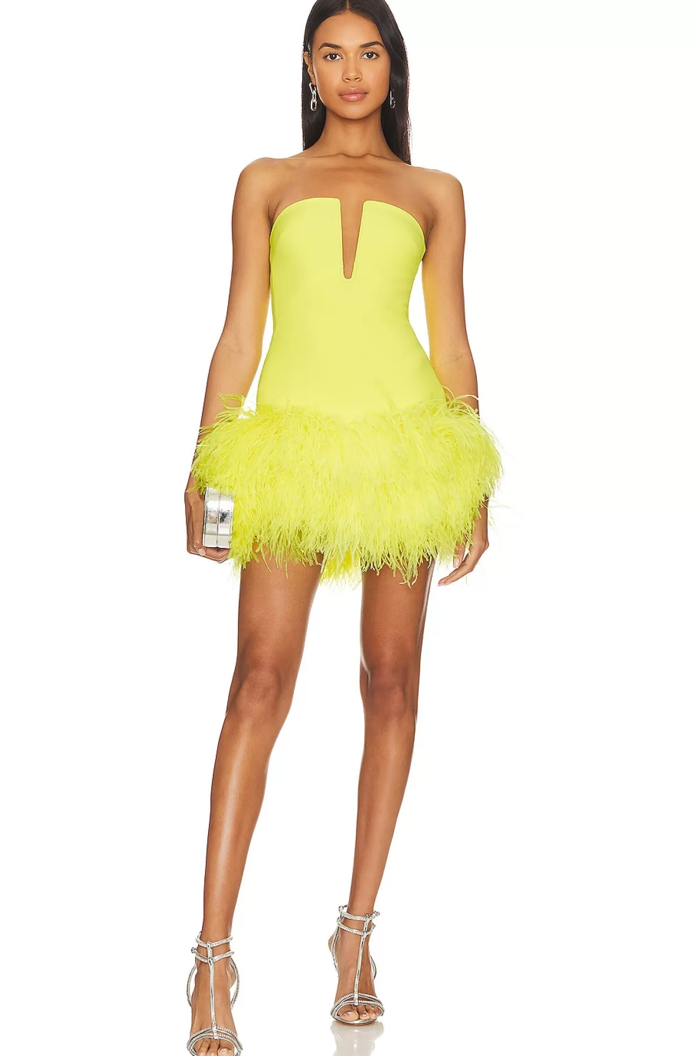 x REVOLVE Neon Feathers Mini Dress>David Koma Discount