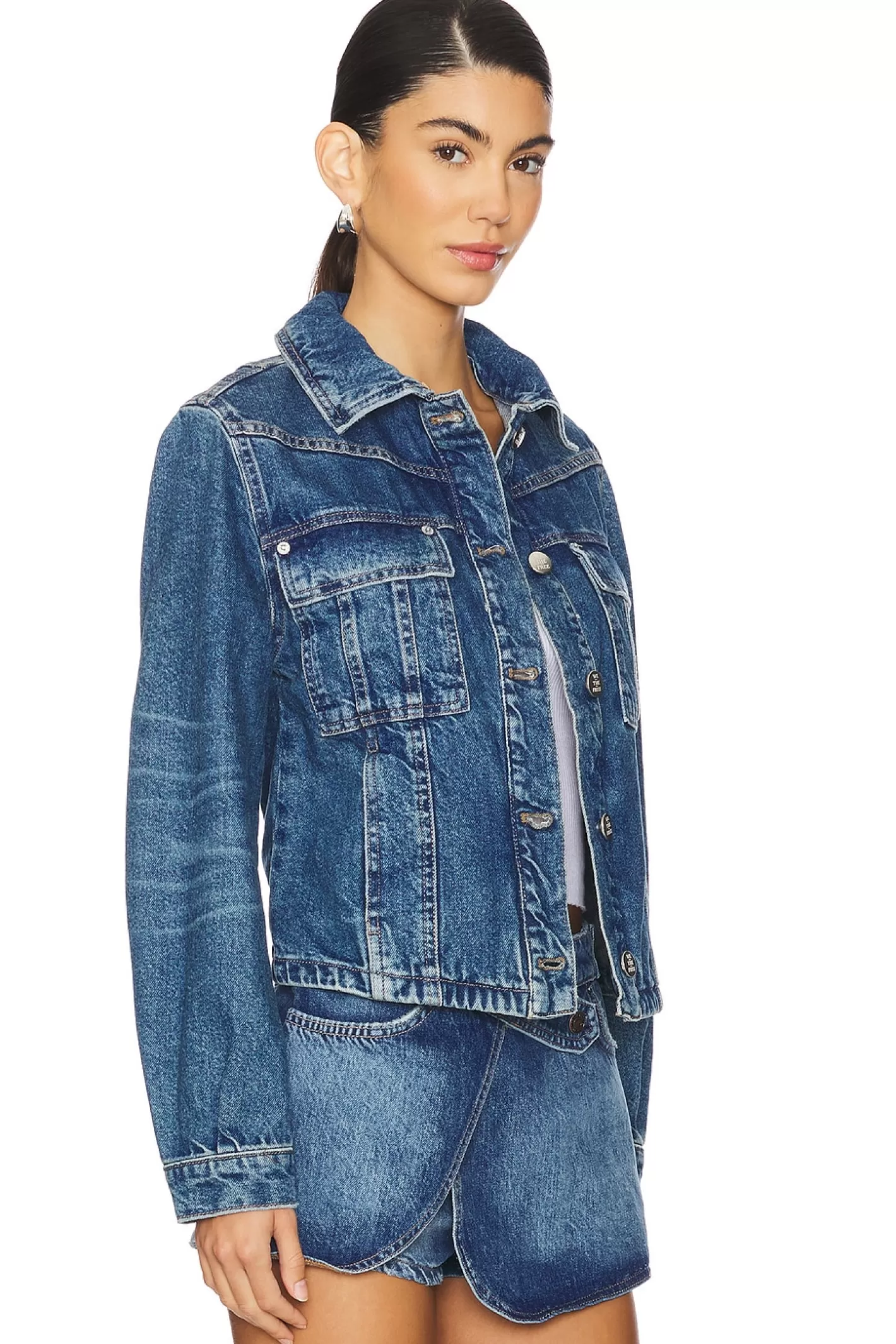 x We The Free Jade Denim Jacket>Free People Clearance