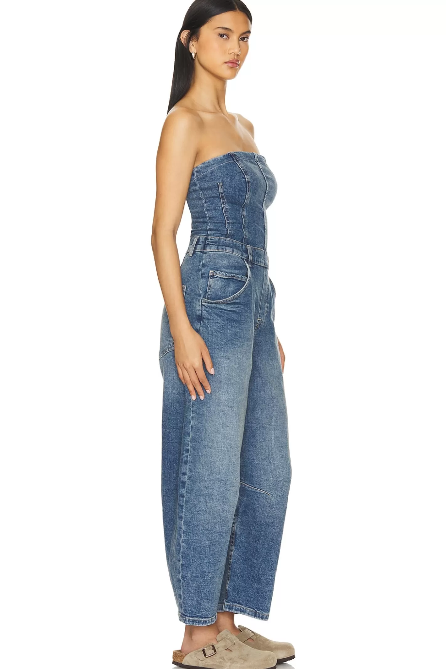 x We The Free Je Suis Pret Barrel Jumpsuit>Free People Cheap