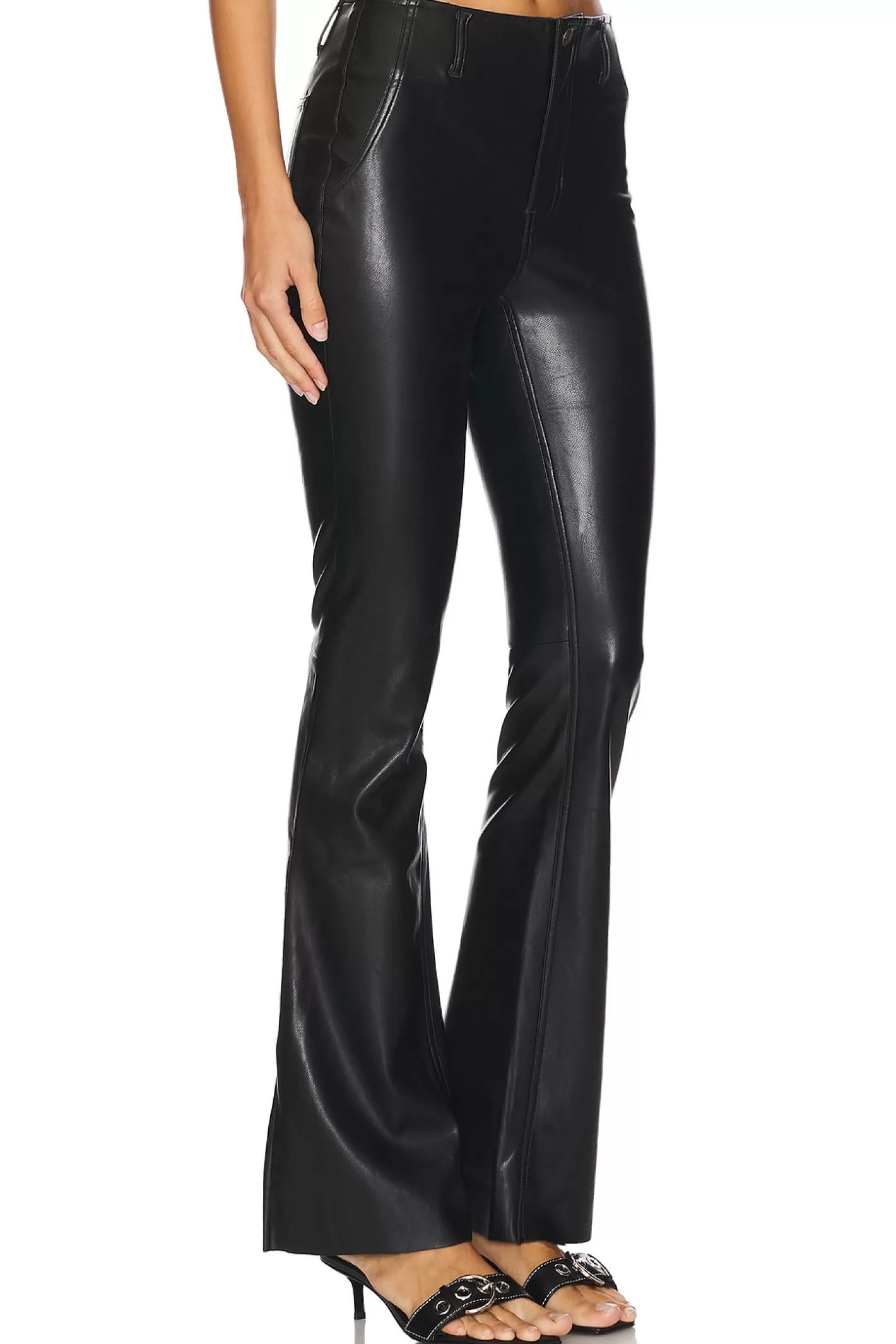 x We The Free Level Up Faux Leather Slit Bootcut>Free People Shop