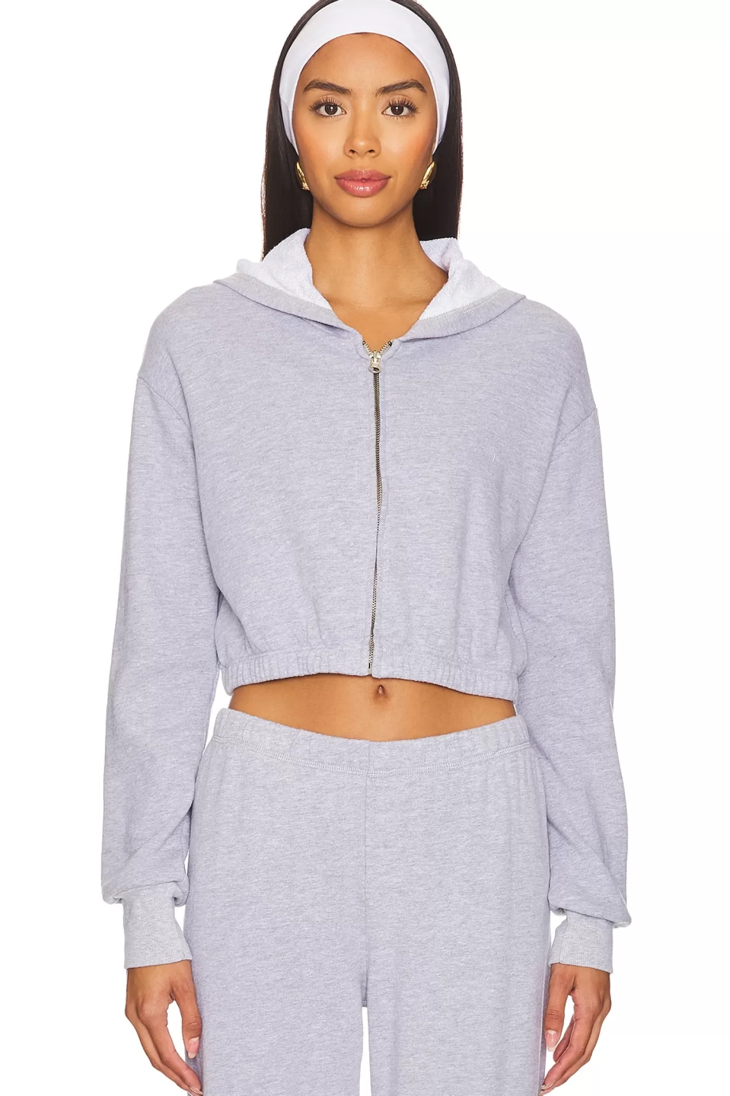 Zip Up Crop Hoodie>LA Made Discount