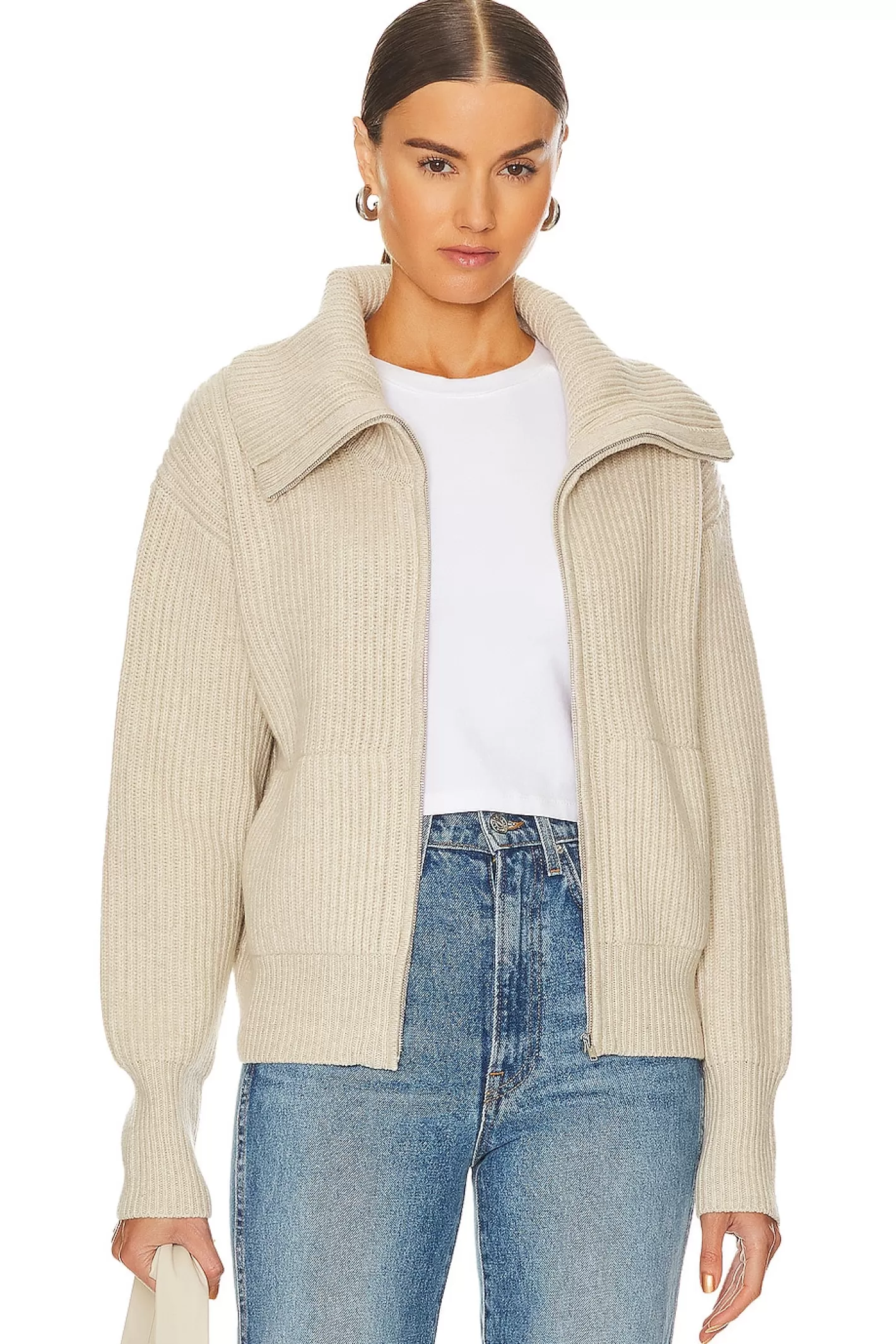 Zip Up Jacket>White + Warren Sale