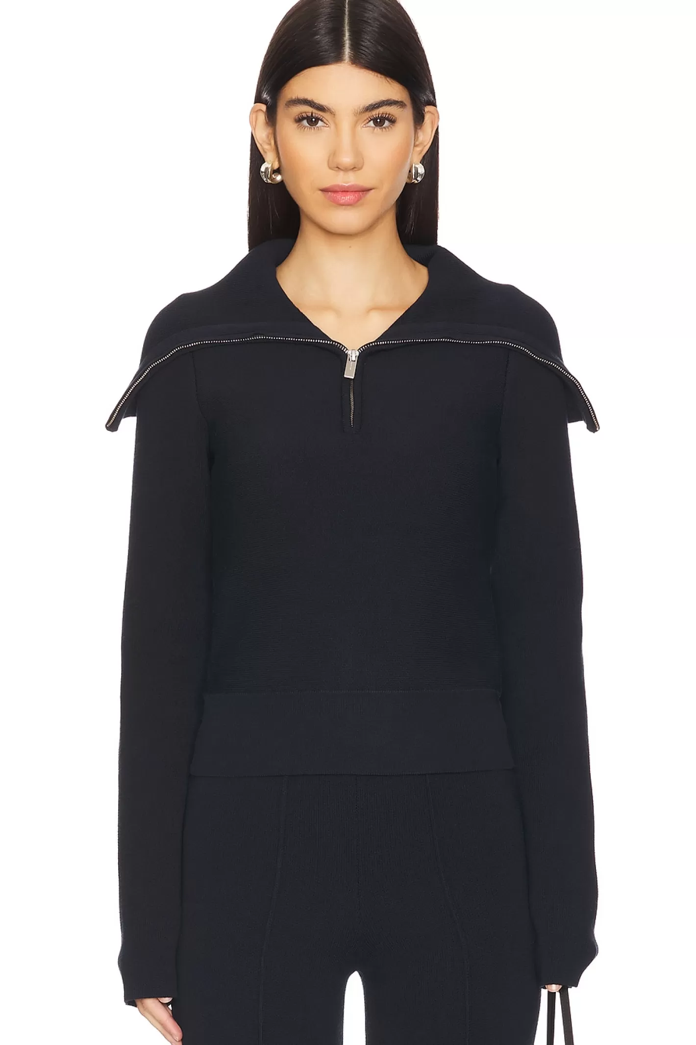 Zipped Collar Sweater>REMAIN Clearance